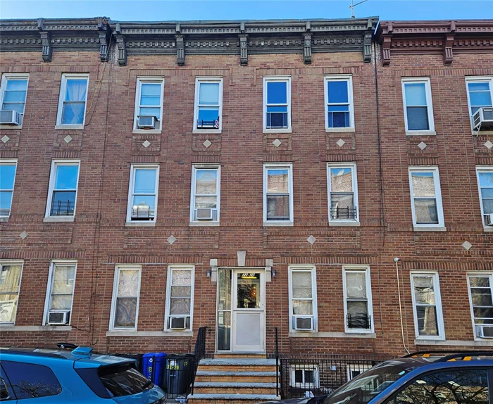 This property is a fully rented six family brick home in the center of Glendale, near shopping, schools and public transportation. Each unit is a five room apartment containing a kitchen, living room, bedrooms and one full bathroom. The basement is full size and unfinished. Air shafts on each side of the building provide windows and light in each bedroom. The roof, furnace and hot water heater are recently updated.