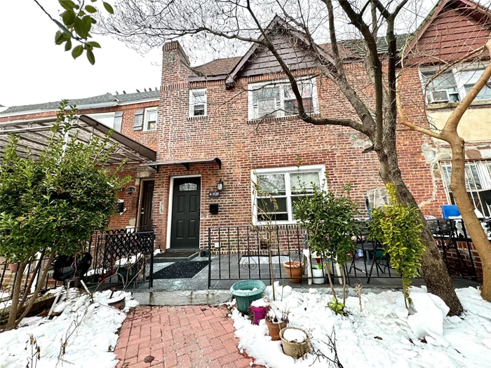 Located in the heart of Woodside, this updated two-family brick home presents a fantastic opportunity for both homeowners and investors. The first and second floors each feature an eat-in kitchen, a spacious living and dining area, a bedroom, and a full bath, offering comfortable and functional layouts. Additionally, the fully finished basement includes a bedroom and a full bath, providing extra living space. Outside, a private driveway and an attached one-car garage ensure convenient parking. Recent upgrades include a new roof, all-new windows throughout the home, and newly pointed brick -just one year ago. Ideally situated near the Q18, Q60 and Q31 bus lines, as well as shops and restaurants along Queens Blvd, Roosevelt Avenue and Woodside Avenue, this home combines modern updates with unbeatable accessibility.