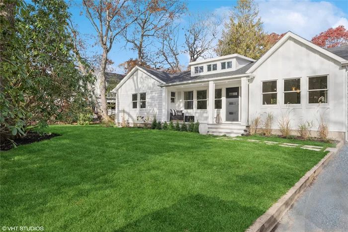 Move right in! Newly designed modern ranch style home in the desired Bay Estates (Presidents Section) of East Quogue. Vaulted ceilings will wow you upon entry! Sun-filled great room opens to a huge kitchen featuring up to the minute design, luxury cabinetry and professional Forza appliances. Enjoy views of your private backyard and 19x36 salt water pool through double sliding glass doors. A well thought out floor plan features three large bedrooms with en-suite bathrooms in both a primary and junior primary bedrooms and full hall bath. Enjoy extra living space in a heated and cooled, finished lower level with egress window. Detached finished pool house/cabana has it&rsquo;s own electric and space for entertaining guests all summer long. Bonus spaces offer quiet work-from-home areas through-out. Home has been fully renovated from top to bottom. Taxes are estimated.