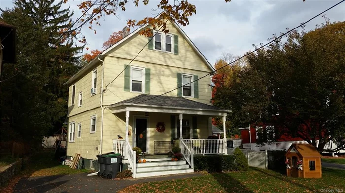 SHORT SALE. Love old homes with character? Then this one is for you! Classic 1900&rsquo;s 4 bedroom colonial with rocking chair porch on a tree-lined street! Features parlor with bay window, hardwood floors, pocket doors, original moldings some original windows and staircase. Walk up attic adds 385 sq ft and can be used as a playroom or office or for tons of storage. Eat-in country kitchen with maple cabinets, recessed lighting and tiled floor.Lovely back yard with shed. Friendly neighborhood. Walk out unfinished basement can be used for additional storage or as a workshop. Convenient location. Walk to Woodbury exclusive The Pond, schools, restaurants, Woodbury Commons and NYC bus. Minutes to Harriman train to NYC and all major highways. Monroe Woodbury school district! Basic STAR saves $1010