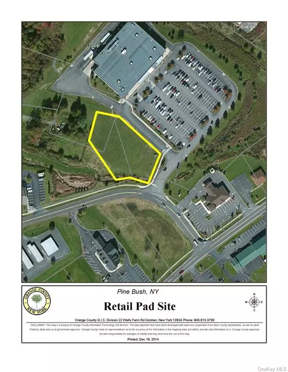 1 Acre pad site available for ground lease at $50, 000 per year or available for sale at $500, 000. Excellent retail site for restaurant, retail, etc. Located at the busy entrance to Hannaford grocery store, near banks and the retail hub of the quickly growing hamlet of Pine Bush. Good visibility.