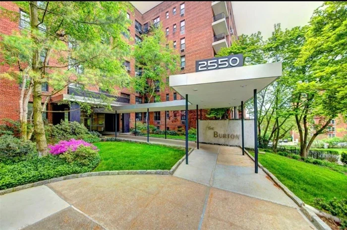 The Burton, 2550 Independence Ave. 2 bedrooms 2 bathrooms Balcony West facing. Mid-century Co-Operative in the leafy Spuyten Duyvil section adjacent to Metro North RR Station, 25&rsquo; to GC Terminal.West facing living-room with a wall of windows facing park, light and airy with access to balcony, screened door. Entry Hall 2 closets, Master Bedroom windowed en-suite, 2 closets. 2nd bedroom, hall windowed bathroom. generous Crown/Base moldings. Ceiling fans. Pets welcome. 2 Municipal Parks across street. Gym ($240/yr pp) Bicycle Room ($25/yr per bike) Parking: wait listed ( $125/mo) Live-in super, adjacent to Metro N. RR (25&rsquo; Grand Central Terminal) Express and City buses on corner. Agent must accompany buyers with 24 hour advance notice. All offers in writing to include completed REBNY Financial Statement. Accepted Offer, showing for back-up only