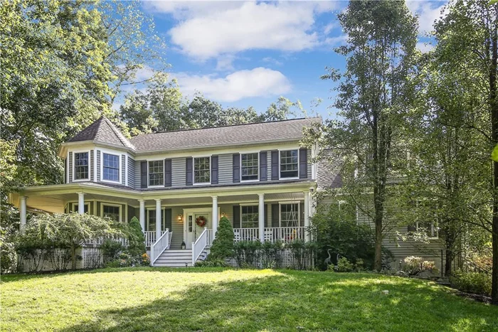 Living, working, & learning from home? This is the home for you! Expertly crafted Colonial in the Blue Jay Estates. The wrap around porch warmly welcomes you home. Living room w/ inlaid hardwood floors & sunny reading nook. Family room w/ fireplace opens to the eat-in-kitchen w/ breakfast nook, perfect for interacting w/ family & friends. Kitchen features 2 wall ovens, gas range, stainless steel appliances, granite counters, & center island. Gather for large meals in the formal dining room. Private 1st floor playroom/office, powder room, and main level laundry room for convivence. Lower level has space enough for both a media room or office. Full lower level bath. Relax after a long day in the grand master suite w/ vaulted ceiling, sitting area, walk-in closet, & ensuite bath w/ dual vanities, soaking tub, & shower. 3 more generously sized bedrooms & hall bath w/ dual vanity. Entertain outdoors on the spacious deck w/ grilling, sunbathing, & dining areas. Cool off in the private pool.