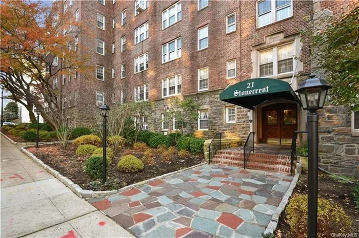 Great value! Bright and spacious, recently renovated one bedroom, one bath co-op at the Stonecrest. This pre-war doorman building is just steps away from town, shopping, Larchmont Train Station and is close to schools and Manor Park. The unit features a very large and welcoming foyer/dining area with two oversized hall closets and a bright living room with recessed lighting. The renovated kitchen has plenty of cabinets, top of the line stainless steel appliances and quartz countertops with seating. The generous sized bedroom has two large closets with an en-suite totally renovated bathroom with additonal access from the hall. The floors have been refinished and the unit has been recently painted. The Stonecrest offers doorman service, a beautiful lobby, courtyard patio, new laundry room, bicycle room and storage. Roughly a 40 minute commute to Grand Central Station. This unit is totally move-in ready with its prime location, generous space, and quality condition!!