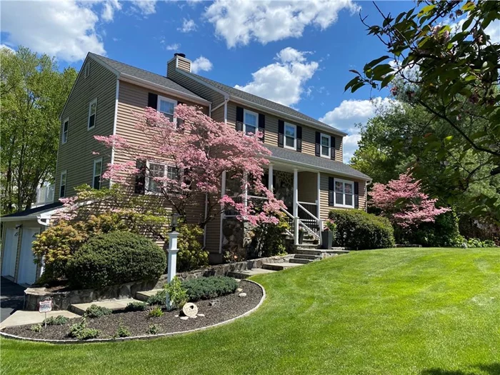 Lovingly maintained Colonial in the desirable Peachtree Estates. Tucked away in the back on the community, on a quiet dead end, this home is truly a dream come true. The meticulously landscaped property leads to the charming, covered porch. The welcoming foyer with coat closet leads to the spacious family room with wood-burning fireplace and sliding glass doors to the deck. Eat-in-kitchen appointed with granite counters, 42 cabinets, and stainless-steel appliances. Classic formal dining room overlooks the private backyard. Formal living room, powder room, and laundry room complete the 1st floor. Finished lower level with full bath leads to the rear patio with relaxing hot tub. Cool off this Summer in your above-ground pool. Master bedroom suite is appointed with 2 double closets, ensuite bath with glass enclosed shower and dual vanity. 3 more spacious bedrooms and an updated hall bath. Updates include new pool liner 2020, new AC 2019, roof 2016, and windows have lifetime warranty.