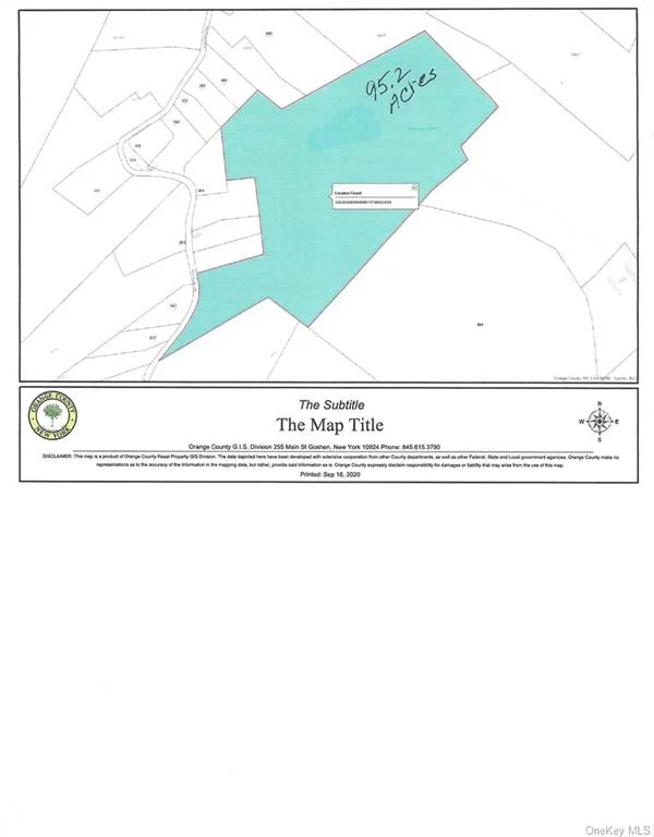 total acres = 95.2 Scenic residential area can be subdivided or into a subdivision