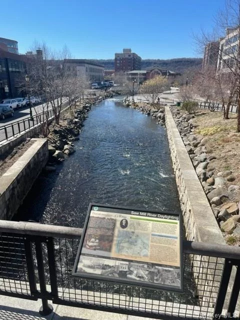 Open up the Saw Mill River and walk to the MTA, bank Post Office, etc.