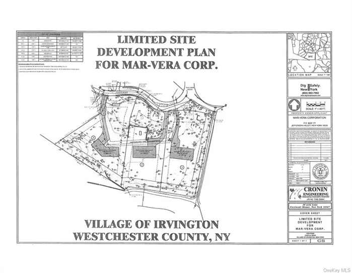 All three lots with the building envelope for a house shown in grey for each.