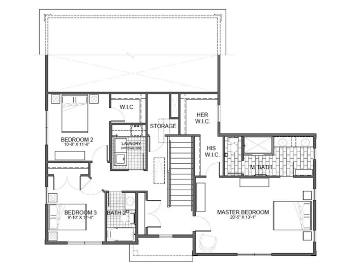 Floor Plan, Upper Level - Galant Model