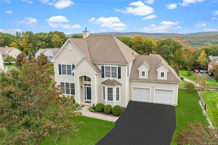 This meticulously kept center hall colonial boasts 3150+ square feet of living space (2568 top 2 floors, 600 finished basement) with 4 bedrooms and 3.5 baths in the Brigadoon Community of Fine Homes. It has been lovingly updated by the original owners since 2003. At the end of a cul-de-sac, the exterior shines with a freshly painted front door and brand-new shutters. The back of the house features an extra-large deck with afternoon shade to take in the beautiful 4 season view of the mountains. The first floor of this home is spacious, with 9&rsquo; ceilings, a formal living room, spacious formal dining room to fit the whole family at holiday feasts. There is meticulous crown molding on this level. Families will appreciate the gourmet kitchen and family room combination with sparkling powder room and a 1st floor laundry room leading to a roomy 2 car garage. All appliances were updated in 12/2019 and will stay with the home, including front load washer and dryer on pedestals and a handy second refrigerator freezer. The stunning white kitchen offers a large granite island and makes a great prep and serving space for those holiday gatherings. A bonus feature is the lovely butler&rsquo;s pantry between kitchen and dining room with upper and lower cabinets. The second floor has 4 large bedrooms, each with spacious closets. The primary bedroom, with tray ceiling, features a large walk-in closet, additional closet and its own linen closet too. The primary bathroom is large and bright featuring: 2 vanities, a tub, shower and separate water closet. The basement provides additional living space with a large family room, a home office and a full bathroom. Large windows and a sliding door provide lots of light and access to the flat backyard with plenty of space for a swing set. Central Vac is an added bonus. There is plenty of storage in the unfinished part of the basement with lots of shelving built by the current owner. Brigadoon features a clubhouse with pool, gym, playground and tennis courts. The location is convenient to the NYS Thruway for travel to beautiful upstate NY or the excitement of NYC and points south, not to mention the best shopping in the state at Woodbury Commons Premium Outlets. The house features custom Comfortex insulate shades at every window and 3 zone heating and cooling. Truly a wonderful family home. All this in Monroe Woodbury Schools. Woodbury Recreation offers a Pool and Lake with a Beach for summer fun for all residents in Woodbury *Not Reflected in taxes is Star Savings: $820.00