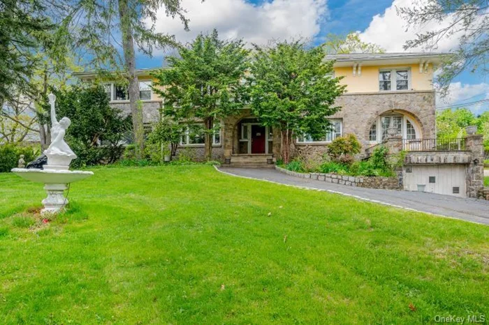 This is your chance to own a rare and historic old world Mediterranean stone Villa in the heart of Yonkers with a Bronxville PO , this home was originally constructed by a famous builder and has many unique features and archways with Italian Renaissance details,  large stone entryway walks into the foyer with original grand staircase and marble tile floors, French doors open up into the formal living room with large wood burning fireplace, formal dining room , large kitchen and walk out doors to front stone balcony,  in law suite , enclosed porch, in ground pool, blue stone patio, slate roof, gas boiler gas hot water heater ,