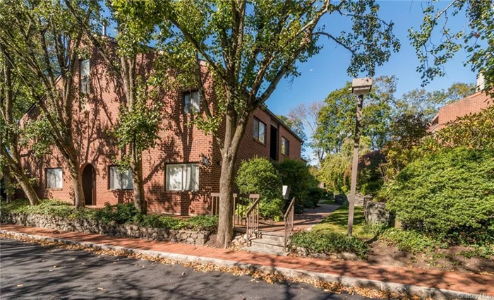 This is Chappaqua Commons - a unique private enclave of 6 brick buildings w/underground garage parking (space#17) close to town and train. Unit has fabulous oversized patio and level lawn behind it - your own backyard! Complete renovation - sparkling, move-in! Open floor plan for leisure living. LR/fpl, wall of drs opening to patio. EIK w/tile backsplash & stainless steel appliances. Combo washer/dryer; garage parking and exterior spaces. Tenant pays all utilities, 1 month security deposit. No pets, No smoking, 2+ year lease.