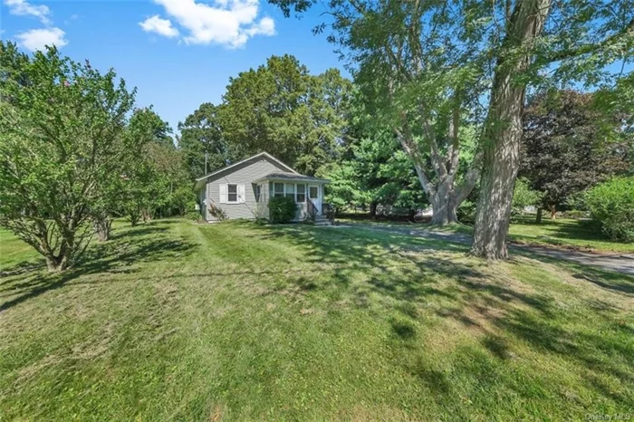 Come check out this beautiful, cozy Ranch home! Private setting yet close to all your daily needs. Comfortable bedrooms, lots of sunlight and space throughout. Huge detached garage for parking, storage or just space. Call today for your showing to still enjoy the grounds this Fall.