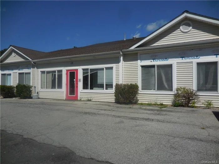 NEW WINDSOR COMMERCIAL OFFICE/RETAIL SPACE FOR LEASE...2 rooms for $1000 a month and share reception area and w/c or 1000&rsquo; sq. ft. the entire space 6 rooms for $1900 a month on ground floor on US Route 9W, easily accessible to all local major arteries of area. There are no steps, own 2 separate entrances, plenty of windows allowing plenty of natural lighting. Reception area 16&rsquo;X16&rsquo; w/seating area, high ceilings & granite counter already in place. Private room 9&rsquo;X11&rsquo; next to reception w/own window & door. Wash room next to reception. Another room 12&rsquo;x16&rsquo; on other side of reception area w/window & walkthrough to another room 8&rsquo;X16&rsquo;. Additional room 11&rsquo;x16&rsquo; w/own side door & window. All rooms can be used as offices. Entire space has C/air & PVC flooring. Building has space for new tenant&rsquo;s own sign. Join another 15 long term businesses in this business plaza next to Dunkin Donuts, Sportsplex & other businesses of the area. It is just a mile from Cornwall & 5 miles from West Point.