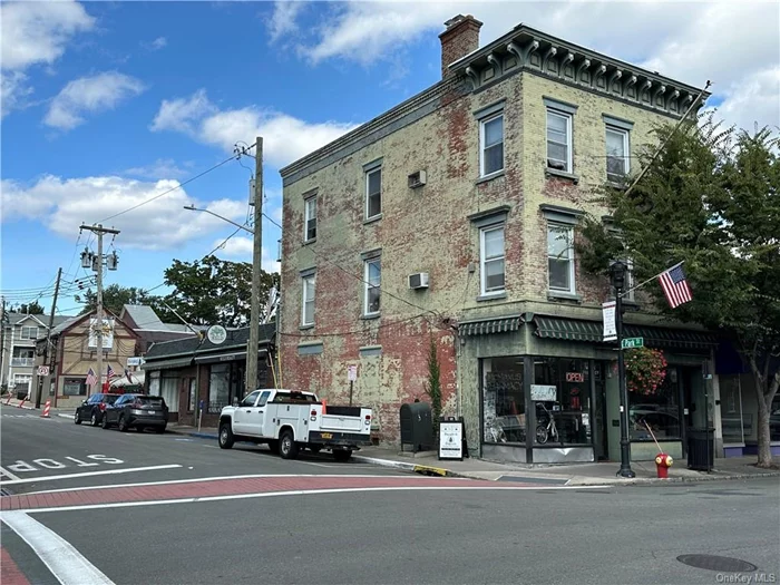 Downtown Nyack... The building is on a Main St corner with the street frontage for this space being on Park St. #6 has an additional basement storage.