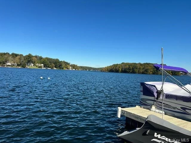 FULLY AVAILABLE (Deal fell thru) BOAT! SWIM! FISH! PADDLEBOARD! JET SKI! Enjoy life on beautiful LAKE MAHOPAC from this private 32&rsquo; lakefront recreational strip with boat dock, Jet Ski dock, extra wide deck with tables and chairs and a Pergola, floating dock, water slide (for the kids) AND a beautiful fully furnished CABANA with 12&rsquo; sliding glass doors containing a kitchenette, microwave, refrigerator, Murphy bunk beds., heat and A/C. The water is deep and crystal clear with amazing SUNSETS! Pontoon boat parking is easy! Get your slip for next year before the rush! (Parking across the street at the driveway cut-out for $200/month)