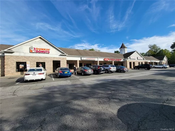 Join the Congers Lake Plaza! Located in scenic Congers NY (Rockland County). Anchored by Dunkin Donuts and accompanied by many other successful businesses. Including a laundromat, Acupuncturist, takeout food, classic pizza restaurant, nail salon, Allstate insurance, gourmet deli, and cafe. With 20&rsquo; of frontage, At the intersection of Lake Rd and Rt 303, neighboring Congers bike shop, and across the street from BP gas station and Congers Lake. And Around the corner from Rockland Lake State Park.