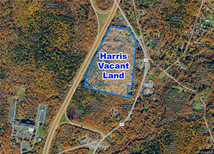 Excellent location for professional offices or just about any type of business, this is a 35 acre commercially zoned parcel (HC-2) The lot fronts both NYS Highway I-86 as well as Old Rt 17. This highly desirable 35-acre property is located in Harris NY and anyone going to the northwestern part of the county or anywhere in the north western part of the state must drive by this location. The lot has 1, 600&rsquo; of exposure on Interstate Highway Route 86. It also has 468&rsquo; of frontage on Old Route 17. The lot is in a commercial area with bordering businesses Prestige Towing, Black Bear Fuel Oil, Plumbing, Heating & Air Conditioning, Smalls Plumbing Heating & AC and of course right next to the Garnett Medical Center Hospital. With its close proximity to Harris Hospital, it is the perfect location for any medical related or other professional offices. This lot consists of two parcels. SBL 4-1-27.22 28.35 acres & SBL 4-1-32 9.07 acres.