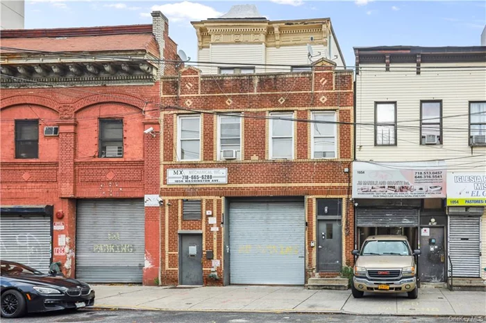 Available for lease is a warehouse/industrial space on the ground level with a loading garage, an office space, and two bathrooms. Nestled in the bustling heart of the Bronx, this mixed-use property presents an appealing leasing opportunity.