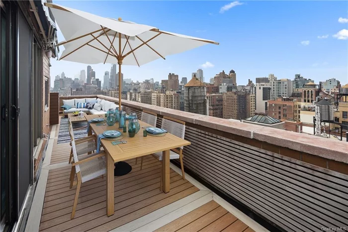 Back on the Market with a Major Price Improvement! Spectacular City Views Await You in this Two-Bedroom, Two-Bathroom Penthouse Duplex on the Upper West Side of Manhattan. Boasting not one, but TWO Terraces totaling approximately 600 square feet, including an expansive upper wraparound terrace with brand-new decking, remote-controlled awnings, and breathtaking views above the city&rsquo;s rooftops.  Experience serenity and openness with CitiQuiet soundproof windows, creating a tranquil atmosphere throughout the apartment. The kitchen features a new Subzero refrigerator, stainless steel oven, stove, discreetly tucked-away dishwasher, and modern appliances.  Upgraded bathrooms include a stackable washer & dryer for added convenience. The primary bedroom exudes charm with its new hardwood floors and a terrace featuring fresh decking. Just a few steps away, two elevators provide easy access to the unit.  This building offers premium amenities, including a doorman, live-in super, and an intercom system. Enjoy the added benefits of a fitness room with a sauna and a spacious laundry room. Conveniently located near Central Park and the Museum of Natural History, as well as a plethora of shops, restaurants, and transportation options.