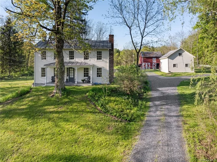 Introducing 302 Metzger, a quintessential 1850&rsquo;s farmhouse on a vast 45-acre parcel just minutes from both the villages of Rhinebeck & Red Hook. This country charmer has been lovingly refreshed to maintain many of its original details; that are so desired and sought after. Nicely nestled on a hilltop, the home is surrounded by mature trees, meadows, pastures, a period carriage house & 1920&rsquo;s iconic red barn. The meandering property has endless potential, be it to create a compound, a gentleman&rsquo;s farm, artist&rsquo;s studio, subdivide or simply enjoying the land. One enters the home, from the quaint front porch or glass pained mudroom into light filled spacious rooms, all with wide board flooring. The kitchen&rsquo;s retro appliances masterfully match the mood and are accented by old wood ceiling beams. The living room, dining room and primary bedroom are all enhanced with center room fireplaces. With 4 bedrooms, home office space, meditation room and 2 full baths, 302 Metzger is completed.