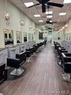 Move in ready. Fully equipped salon. Multiple stations. New hot water heater. New HVAC unit. Newly renovated restroom. Manicures may be added to the space. Just bring your supplies and you are ready to see clients!