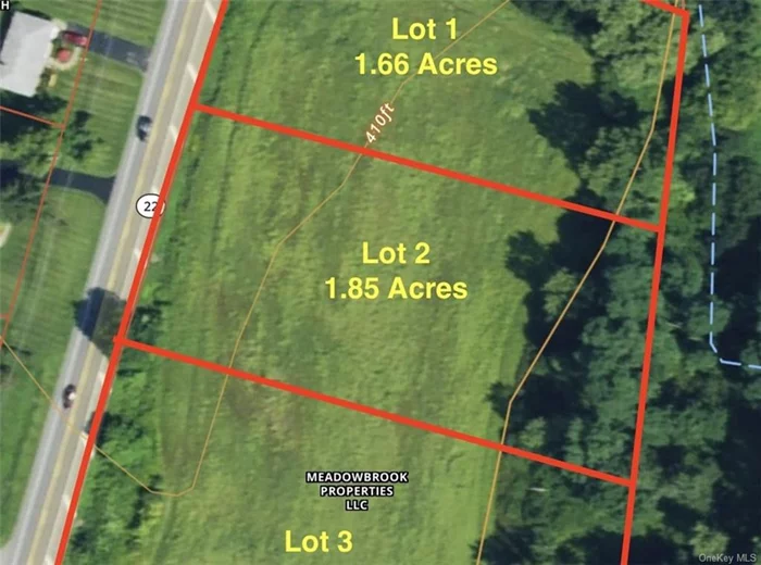 Located on Route 22 in the town of Dover Plains, this Eight-acre site consists of four lots: 1.66-acre(lot 1), 1.85-acre(lot 2),  2.03-acre(lot 3), and 2.5-acre(lot 4) development sites. It is currently being re-zoned to Gateway Commercial (GC) by the municipality. The purpose of the Gateway district is to encourage the development of a compatible mix of commercial, office,  light retail, and residential uses. The property was previously BOH-approved for Four, four-bedroom residences along with site plans. The site is an open meadow with high visibility, a daily traffic count of 6924 vehicles a day, and less than one mile from the Dover Plains Metro North Train Station. Purchase one or more for your development needs. The town is looking to increase the growth of its commercial districts; take advantage of this excellent opportunity to join in its efforts while creating a profitable investment.