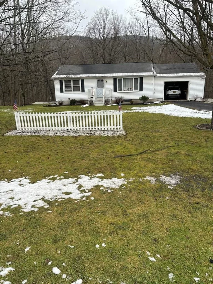 Poised gently on over a 3 acre manicured lot in the quaint town of Fultonham sits a cute ranch offering single level living. This horizontal gem is comprised of an eat-in-kitchen; living-room for entertaining guests; two oversized bedrooms with large closet space; and a full bath. Most notable amenities include oak hardwood flooring and the unfinished basement which could easily be converted into additional living space. If this sounds intriguing ....what are you waiting for make an appointment this home won&rsquo;t disappoint.