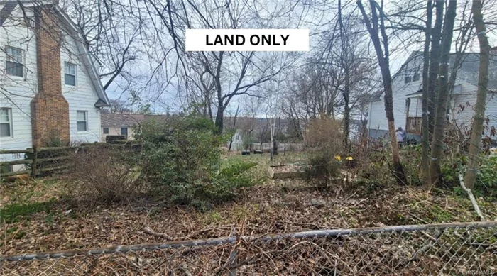 Land for sale. 50 feet x 100 feet, zoned for 1 family. Mostly level lot in a residential neighborhood. Ideal for designing and building your dream house that you always wanted.  3 minutes walk to the bus and North Broadway. Short bus ride to Number 1 Train in the Bronx and to NYC.