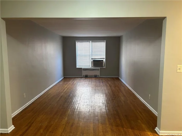 This first floor coop boasts two huge bedrooms and living room. Freshly painted with a newly renovated bathroom. Brand new refrigerator included. Outdoor area for relaxing in the summer. Parking available. Close to public transportation and shopping.