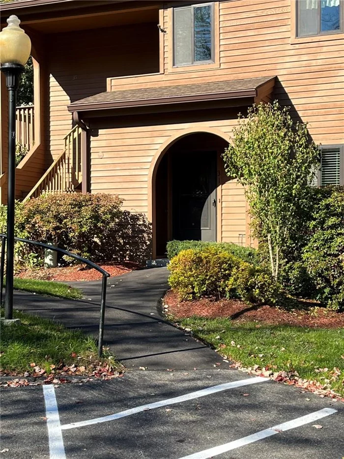 This is a 1st floor, 2 bedroom/2 bathroom walk in unit in a well maintained garden style complex. The unit is steps away from its assigned parking spot. This spacious sunny unit is in the Yorktown Central school district. Convenient to Rt 202, Taconic Parkway, and shopping. Ample primary bedroom with walk-in closet, 2nd closet, full bath with linen closet; comfortable sized 2nd bedroom; full hall bathroom; private laundry room in unit and additional hall closet; patio with additional storage closet. It is a Coop that lives very much like Condo.   Dogs are not allowed. Real Estate and School Taxes are included in the monthly maintenance charge