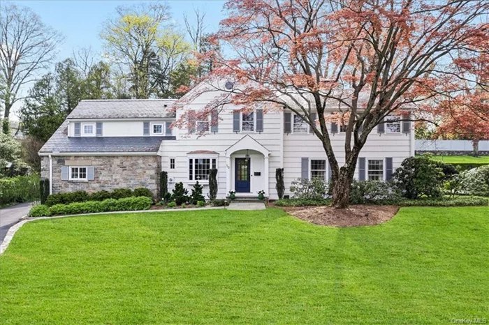 This Classic Colonial is tucked away on a quiet Lawrence Park West street and boasts beautiful curb appeal and fantastic backyard. An elegant home with a wonderful flow perfect for entertaining, this home features a welcoming foyer, a home office/den and a spacious living room with wood burning fireplace that opens to the covered stone patio. A traditional dining room with access to the patio as well, leads to the large kitchen with center island. The second floor consists of four bedrooms and four full baths. A two car attached garage finishes off this home. Don&rsquo;t miss this serene house in its tranquil setting conveniently located close to picturesque Bronxville Village shops, restaurants and train station - Just 30 minutes to NYC!