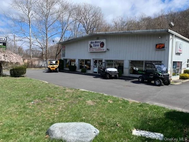 BIG BOYZ TOYS. Long established motorcycle and ATV sales and repair shop on Route 9W in Marlboro on 8 acres of land total. Front comprised of approx 1 acre of commercial zoning for the business and approx 5 acres of residentially zoned land for future development. Very profitable business selling Kawasaki Artic Cat, Kimco, Stark, Buel, Argo and Generac generators. Also all electric motorcycles from Spain. Only local dealer in the entire area selling these 80 horse power bikes. Business listed for sale $750, 000. Motorcycle and ATV Inventory separate. See attached document for more information.