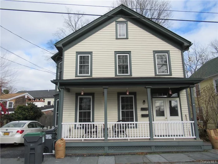 First floor apartment in a two family house in the historic village of Warwick. Tenant pays for all utilities (natural gas, electricity, water/sewer, snow removal and share garbage.)