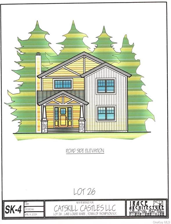 LAKEFRONT PROPERTY ON LAKE LOUISE MARIE..It&rsquo;s an excellent opportunity to own LAKEFRONT.. Artist rendition complete with floor plans..Town of Thompson approved the plans for the building..the permits are ready for your home to be built.. the plans were drawn up by a well known architect Joe Irace who has created plans for buildings in Sullivan and surrounding Counties..buyer can purchase lot #27 which is contiguous with this lot#26 for a reduced price..Make this a family compound..Close to the CASINO..WATER PARK..CRYSTAL RUN HEALTH CARE..SHOPPING NEARBY AND IN TRENDY ROCK HILL ONLY 2 HOURS TO NYC...The seller has 3 contractors/builders info who are for hire to serious buyers or use your own contractor..
