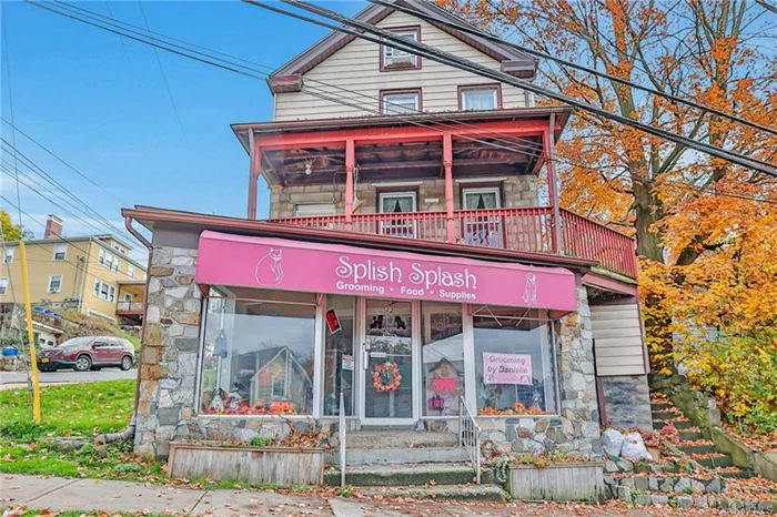 Fantastic opportunity to own an investment property. Home sits on a large lot. 2 car oversize garage with loft storage.  Tenants are month to month. Dog grooming business is not for sale. Much upside potential. Close to shops, schools and public transportation.