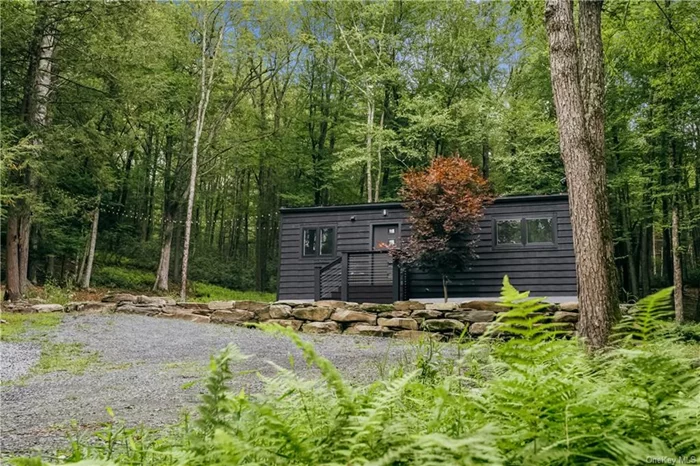 Nestled in the woods with seamless views of the surrounding forest, and only 7 minutes to Narrowsburg&rsquo;s bustling Main Street, this design-forward 6-year-new home is the ideal country retreat! The open kitchen and living room is bright and spacious with windows in every direction and an oversized glass slider leading out to the back deck. Thoughtfully appointed for an efficient use of space, this home is perfectly set up for dinner parties with friends, cozy movie nights in, and everything in between! Each of the 2 bedrooms offer large picture windows, ample closet space, and enough room for a king-sized bed. The home&rsquo;s full bathroom has a lovely tiled shower and stylish vanity. A combination washer-dryer unit can be found in the kitchen. Peacefully tucked away on nearly 6 acres of forest  replete with ferns and beautiful stone walls  the natural beauty and history of the parcel has been intentionally maintained by seamlessly integrating this modern home into the landscape. Each outdoor area feels special with a roomy deck overlooking the woods, a gravel fire pit area for stargazing, and just enough level lawn for games or a small garden! This serene spot is less than 5 miles from Narrowsburg with its fun array of dining, shopping and entertainment options. Bethel, Callicoon, and Cochecton are all 15-25 minutes away and offer even more choices for dining, shopping, and entertainment. Two Queens Coffee (with the best pastries!), Proper to Go, Laundrette, The Heron, the Delaware Valley Arts Alliance, and the Tusten Cup are just a few local favorites. 10-15 minutes to beautiful hikes like the Tusten Mountain Trail, and all of the outdoor adventures to be had on the Delaware River  like tubing, kayak, canoe, and raft trips. Spend the day at Skinner&rsquo;s Falls with friends and a picnic and see why this area is so easy to love! Just 2 hours to the George Washington Bridge in NYC.