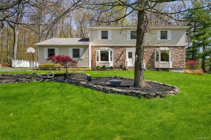 This Meticulous 5BR colonial is located in one of NY&rsquo;s top rated suburbs, New City, in the highly rated Clarkstown SD. Walk to the newly revitalized Main St. lined w/ shopping, restaurants & entertainment, public transp & school. 3049sf of living space, this home exudes elegance from its lush curb appeal to its tranquil cul-de-sac setting. Main level features a splendid open kitchen w/ss appliances, large island & marble backsplash, generous guest rm, powder rm, formal dining rm & a seamless flow from the living rm to the family rm w/WBFP. Newly refinished hardwd floors. Primary suite boasts a stunning new ensuite w/quartz counters, dual sinks & xtra large shower, WIC plus 1. 3 addt&rsquo;l bedrms adorned with hw floors share an updated hall bath. Basement hosts a large rec rm for fitness/office/media. Step outside to the serene & private backyard w/ bluestone patio & deck ideal for relaxation/entertaining w/private entrance to Kennedy Dells Park & its many trails. Freshly painted, low taxes!