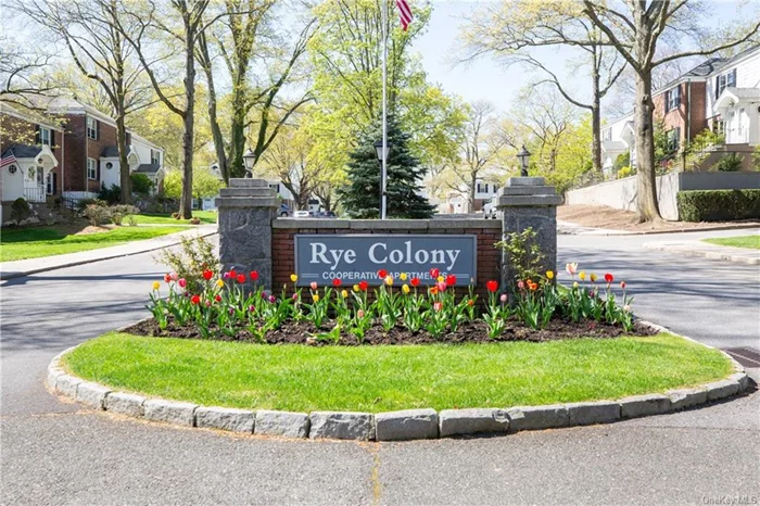 This charming sunlit unit is nestled within the sought after Rye Colony apartments. The interior boasts a beautiful updated kitchen, open dining and living room, and ample space. Being in the heart of Rye, this unit offers close proximity to the beautiful downtown Rye, Rye Town Park, and a short distance from the Rye Train Station for an easy commute to NYC. This unit is a true must see and will not last long!