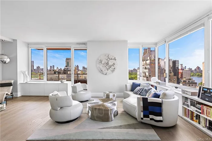 Stunning Views & Serene Sunsets. Unit 16B has approximately 2, 100 square feet spread across 3 bedrooms, 3.5 bathrooms and 2 balconies, with endless views in every direction.  Modern, crisp and clean - this well-proportioned home has everything one needs for the enviable Upper East Side experience, replete with dynamite Central Park views.  The centrally located, gracious foyer, leads seamlessly into the open living and dining areas that occupy the northwest corner of the building. Oversized, picture windows offer pristine city and park views for day-to-day living and dining. For added convenience, two wine-coolers flank the dining area. Additionally, a sizeable balcony offers the opportunity for morning coffees and/or sunset cocktails.  The windowed kitchen includes two Miele wall ovens, four-burner gas cooktop with vented hood, 36 Sub-Zero refrigerator/freezer and Meile dishwasher.