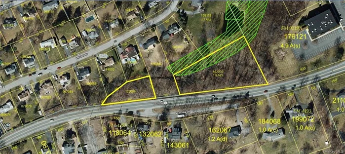 Nice, total 1.89 acres on Route 52 in Fishkill. 2 lots consisting of 1.5acres and .39 acres (LOT #&rsquo;S 125084 & 162092). Zoned Residential.