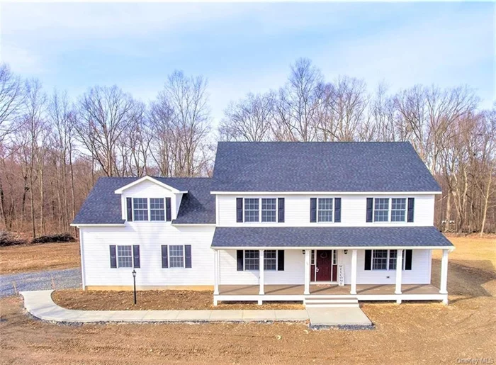 NEW CONSTRUCTION!!! Check out this 4 Bedroom, 2.5 Bathroom Colonial style home nestled in the Town of Crawford and in the Pine Bush School District. This home is located just off Burlingham Rd connecting you to a variety of local restaurants, shopping centers, Town of Mamakating Park, close to schools and close to major Route 17. The location is just the start, check out the amenities this home has to offer starting with the thoughtfully designed kitchen with a plethora of cabinetry, center island, granite counter tops, stainless steel appliances, hardwood floors throughout, formal dining room/living room combo & 1/2 bath. 2nd floor features a primary bedroom w/private full bath, three additional bedrooms w/full bathroom and a finished bonus room above the 2 car attached garage. Don&rsquo;t delay, call now for your showing!!!