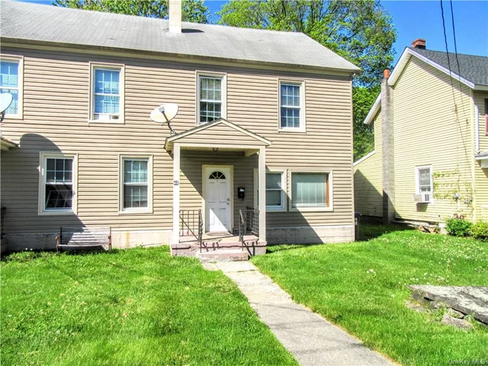 Two bedroom duplex in the heart of the Village of Washingtonville, within walking distance to everything. Nice, sunny living room and eat in kitchen on main floor and two large bedrooms and bath on second level. Landlord currently having it freshly painted. Heat and hot water included.