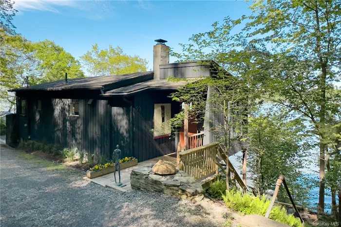 A rare, waterfront, Hudson River home. Panoramic river views from this beautifully and tastefully renovated waterfront home with an additional guest cottage perched below with mooring and deck for dining at the water&rsquo;s edge.  Watch eagles soar, sailboats drift by and enjoy a different and amazing sunrise each morning. A completely renovated 1425 sf home with additional 425 sf adorable 3 season guest cottage makes for a unique slice of heaven.   Large Pella windows and doors throughout allowing sunlight streaming in all day. Enter the main floor to an open plan with sitting area, dining area, great chef&rsquo;s kitchen, walk-in pantry and an upscale bathroom. Step out onto a generous deck perfect for al-fresco dining while enjoying the Hudson river vistas.  The lower level completely redesigned and renovated into a generous master bedroom with adjacent sitting room which opens up to another deck overlooking the Hudson. The sitting area has a European Bari soapstone woodstove for those times you want to curl up in front of the fire. This level has an additional gorgeous master bathroom with Porcelanosa tiles and a unique granite vanity. Mitsubishi mini splits for heating and cooling throughout. Walk down to the guesthouse/boathouse complete with kitchen, bathroom, dock, mooring, and an additional 3rd deck for dining at water&rsquo;s edge. The guest house comes furnished with all amenities (art excluded). Five minutes to the Rondout - West Strand historic district where you can stroll along the creek enjoying shopping and restaurants. Ten minutes to midtown and uptown Kingston, 20 minute easy drive to train or bus for an easy commute to NYC. This is a special opportunity to own a unique, well-maintained beautiful home with Hudson River frontage.