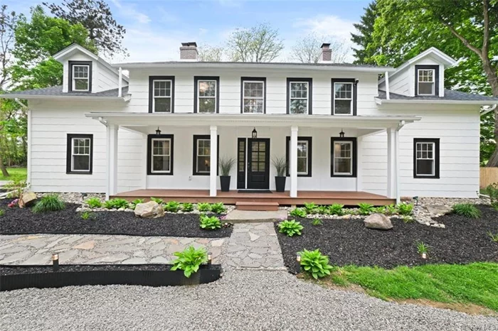 Welcome home to this charming 1870&rsquo;s modern farmhouse, nestled in the heart of the amazing Hudson Valley. Old-world elegance meets modern comfort, completely updated and custom-built 5BR, 4 full bath home, featuring a grand staircase, two fireplaces, a gourmet kitchen with new appliances and a private, 1st floor in-law suite with a full kitchen, full bath and separate entrance! A delightful wine pantry, butler&rsquo;s pantry, laundry room with an additional full bathroom, sitting room as well as 2 large living or family rooms, complete the 1st floor. 2nd floor hosts a lovely primary suite with a full bathroom, walk-in closet, and an office or reading cove, plus 3 more BRs and another full bath. Roof and Mechanicals are ALL NEW, including electric, plumbing, HVAC, and septic. The landscaped 1.41 acre lot, features meandering walkways, apple trees and spacious covered front and back porches. Close to everything including train stations, the Taconic, restaurants, entertainment and shopping.