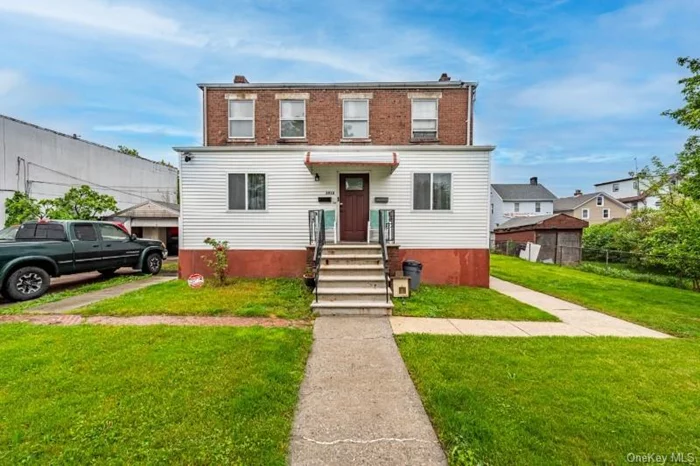 Don&rsquo;t miss this rare detached legal 2 family brick home sitting on a 6398 SQFT lot in desirable Pelham Bay section of the Bronx. The upper unit features 2 bedroom 1 full bathroom apartment. The first floor boasts a 3 bedroom 1 full bathroom and finished basement with another full bathroom can be used as duplex unit with the first floor. R4A/C2-2 zoning with max residential 4798 SQFT or commercial use potential. The unique landscaped lawn offer outdoor entertainment and unlimit potential in the future. 2 set gas boilers and hot water heaters offer heat and hot water for each unit. Detached garage and private driveway parking. Low annual property tax $8196. Walking distance to BXM8 express bus Station (To Manhattan) & Q50 bus station (to downtown of Flushing In Queens), Close to 6 Train Station, parks, public & private schools, library, post office, banks, shops and restaurants and major highway. Call today to schedule your private viewing.