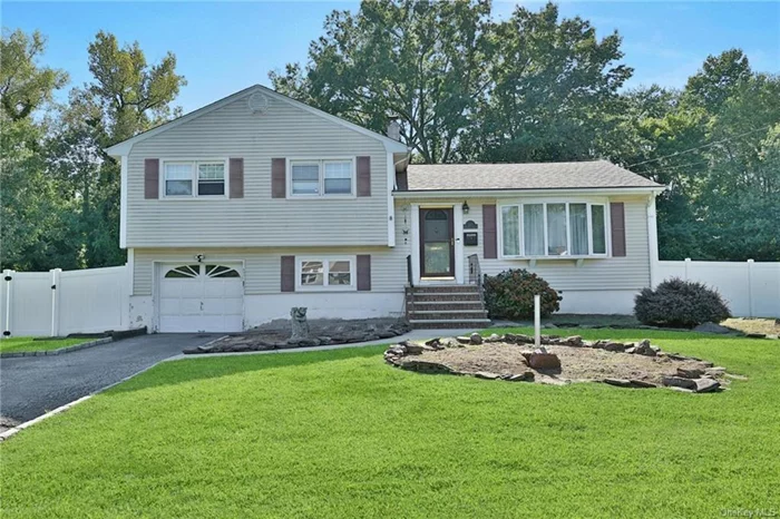 TAPPAN, NY. SEIZE THIS RARE OPPORTUNITY to own in a great neighborhood in the sought-after community of Tappan! This expanded 3-4 Bedroom Split Level is sitting pretty on .43 acre with a level, sprawling and private back yard that is hemmed in by fencing and mature plantings. Inside you&rsquo;ll love the expanded Kitchen with abundant cabinetry, a built-in breakfast counter, young stainless steel appliances and current flooring. The Dinette is framed by walls of windows and adorned by a cathedral ceiling. There is also a banquet-sized formal Dining Room, ideal for dinner parties and holiday gatherings. Several rooms are freshly painted, and you&rsquo;ll find hardwood floors throughout the Living Rm, Dining Rm and bedroom level. There&rsquo;s an additional room on the lower level which could be a 4th bedroom, office, playroom, gym, etc. with a half bath on the same floor. You can securely enter the house from the garage on this level, and step out back to the lovely paver patio. There is also a partially finished basement to enjoy. New boiler 3/2024 (3 zone htg); hot water heater approx 4 yrs; and new roof approx 8 yrs young. The deck and main bath need attention. This is otherwise a great home offered as is, in the renowned So. Orangetown School District and within 30 min of Manhattan. DON&rsquo;T MISS!