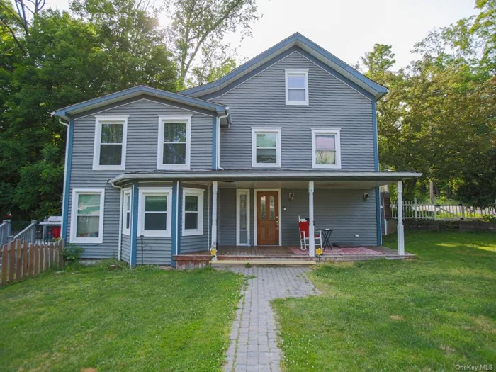 Beautiful two-story Colonial with over 2, 500 square feet of living space, featuring three bedrooms and two and a half baths. The stunning kitchen includes stainless steel appliances, spacious wood cabinets, tile floors, custom backsplash, and recessed lighting. Enjoy a formal dining room perfect for holiday celebrations, a home office, a half bath, a living room, and a laundry room on the first level. The primary bedroom boasts hardwood floors, a private bath, and two closets. Two additional generous bedrooms and a full bath are located on the second floor. The walk-up attic offers ample storage space. Outside, you&rsquo;ll find a fenced yard with an above-ground pool, a paver stone patio with a fire pit, and a composite deck. The detached two-car garage includes a finished workout room with sliders to the backyard and an upper level for extra storage. Conveniently located minutes from the Minisink Valley school complex, local restaurants, and the town park. Don&rsquo;t miss this one!