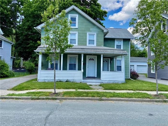 Perfect location in the Historic Village of Warwick! Nestled on a quiet street, this home offers a lovely front porch and fenced in back yard. This beautifully renovated home boasts spacious bedrooms, large kitchen with quarts counter tops and soft close cabinets. Washer and dryer located off the kitchen. Ample storage with 2 sheds and 1 car garage( and bonus storage room.(no access to basement or attic).Walking distance to the charming village shops, cafe&rsquo;s, parks, Library and NJ transit bus stop. Enjoy the village concerts, golf courses, farmers market, sky resorts , wineries and much more.