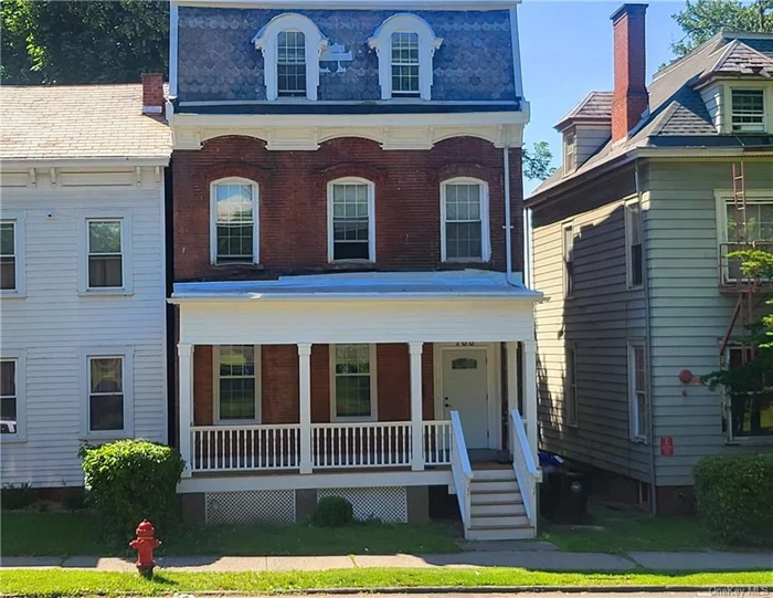 Six bedroom, four bath, multi level Poughkeepsie home for sale. Offered here are eleven rooms including formal living and dining rooms, a bathroom on each floor, basement and a spacious backyard for year around fun. No need to worry about heat escaping, as it is believed this over 2, 200 sq ft Brick Bldg won&rsquo;t allow it. Great home for you and your extended family members! This Is An AS IS Sale. Agents, please see other remarks for more information.